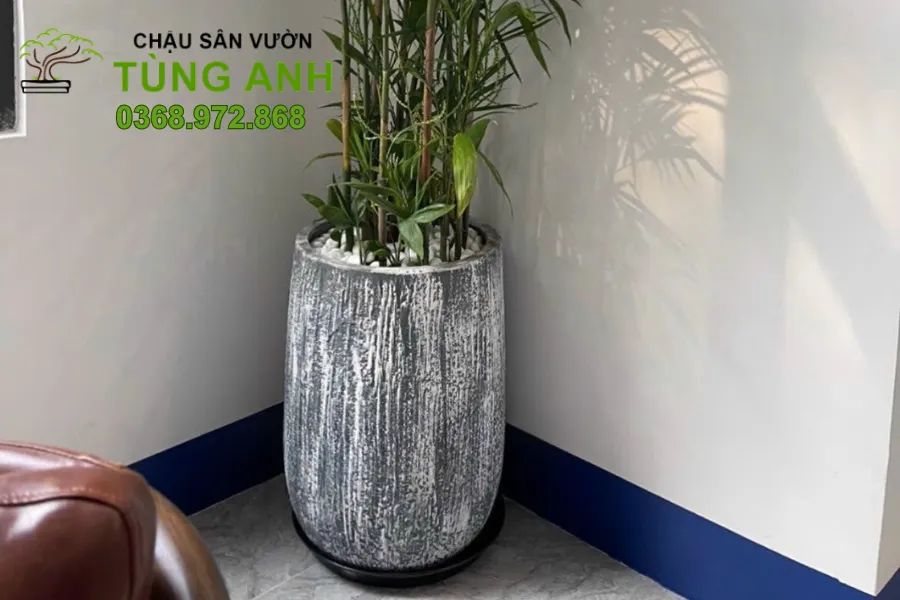 Xưởng Chậu Xi Măng Nhẹ Sơn Wax Đẹp, Bền tại Hưng Yên 16 Không gian xanh với chậu xi măng nhẹ nhàng đa dạng mẫu mã