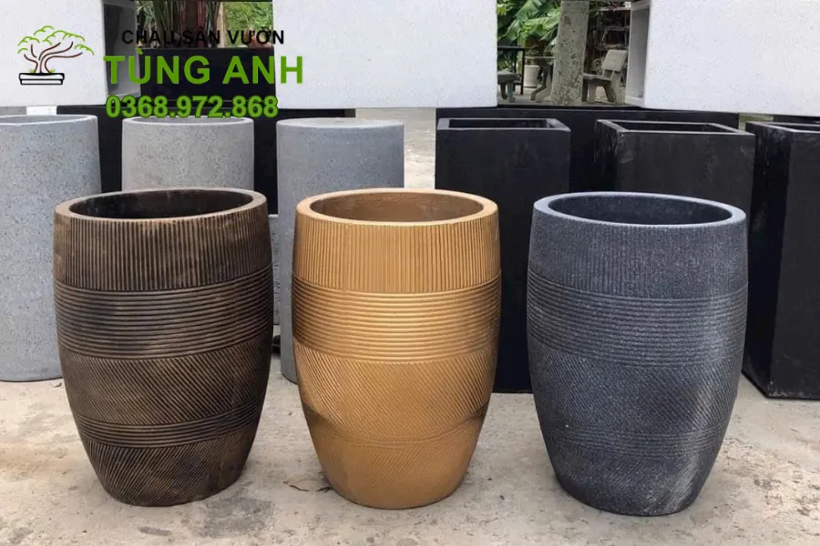 Xưởng Chậu Xi Măng Nhẹ Sơn Wax Đẹp, Bền tại Hưng Yên 13 Trang trí ban công với chậu xi măng nhẹ Sơn Wax