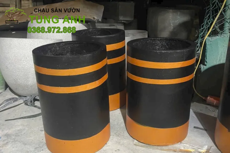 Xưởng Chậu Xi Măng Nhẹ Sơn Wax Đẹp, Bền tại Hưng Yên 22 Nền đáy tròn – bền bỉ với thời gian