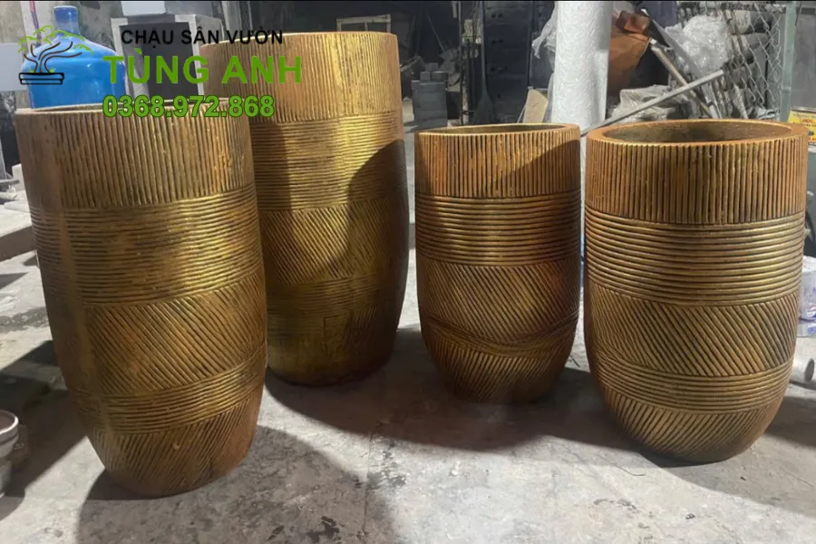 Xưởng Chậu Xi Măng Nhẹ Sơn Wax Đẹp, Bền tại Hưng Yên 17 Bộ sưu tập chậu xi măng nhẹ Sơn Wax đa dạng phong cách