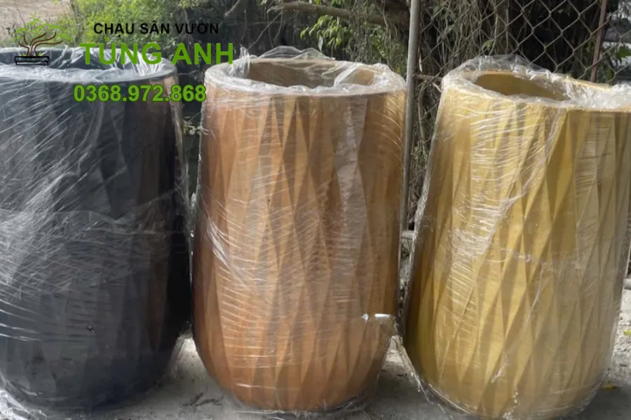 Xưởng Chậu Xi Măng Nhẹ Sơn Wax Đẹp, Bền tại Hưng Yên 21 Chậu sân vườn Tùng Anh – đẹp, nhẹ nhàng và lợi