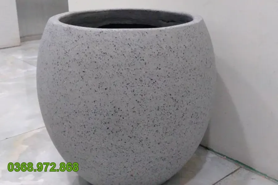Chậu Xi Măng Đá Mài tròn giá rẻ tại Hưng Yên