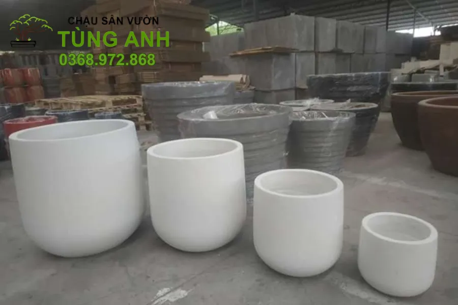 Mẫu chậu xi măng đá mài giá rẻ – bền đẹp theo thời gian